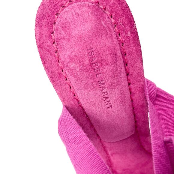 Isabel Marant Arieli Ankle Tie Sandals Pink Lace-up Stiletto Sz 40 / 9.5 US - Picture 10 of 13